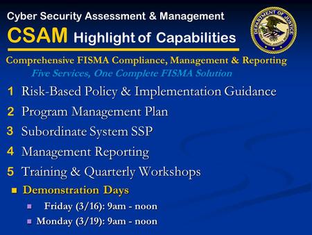 Risk-Based Policy & Implementation Guidance Risk-Based Policy & Implementation Guidance Program Management Plan Program Management Plan Subordinate System.
