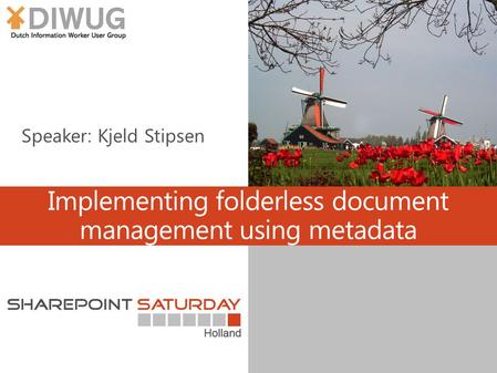 Implementing folderless document management using metadata.