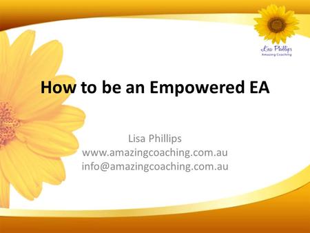 How to be an Empowered EA