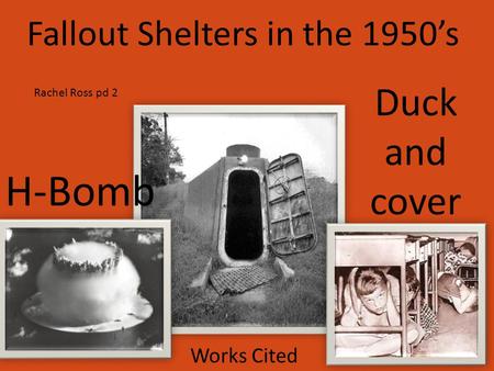Fallout Shelters in the 1950’s