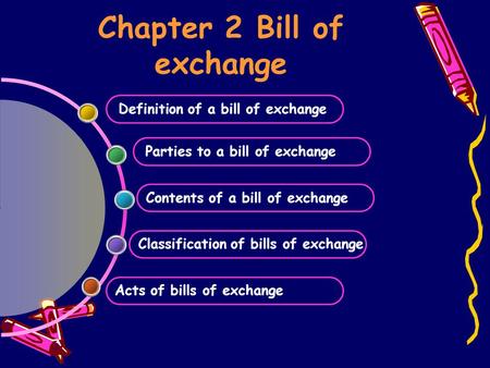 Chapter 2 Bill of exchange