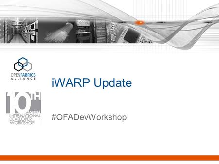 IWARP Update #OFADevWorkshop.