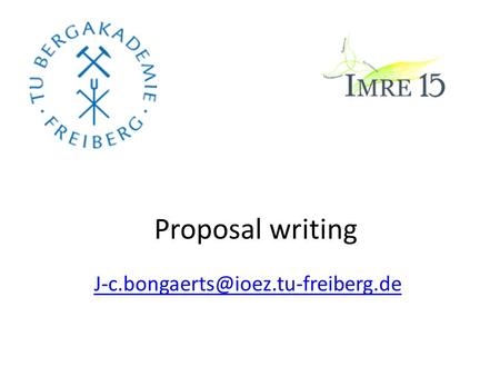 Proposal writing