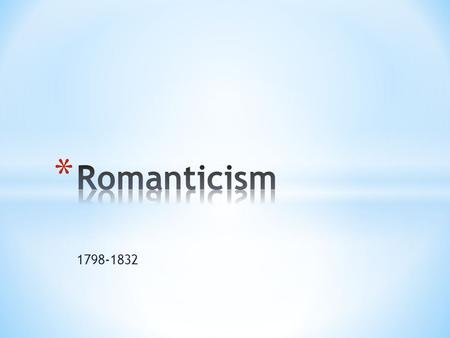 romanticism in literature presentation