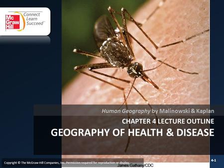Chapter 4 LECTURE OUTLINE GEOGRAPHY of health & DISEASE