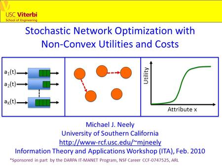 Stochastic Network Optimization with Non-Convex Utilities and Costs Michael J. Neely University of Southern California