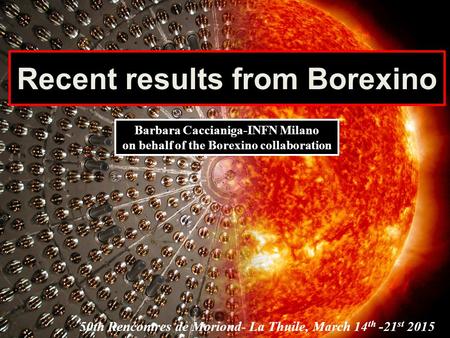 Recent results from Borexino