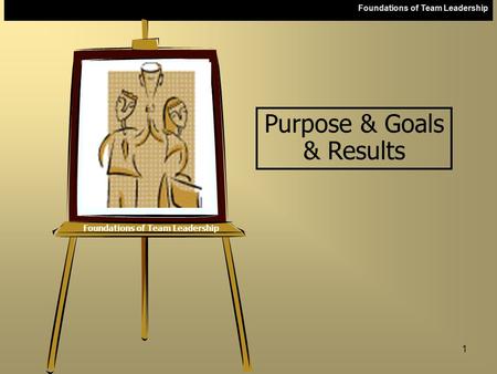 Foundations of Team Leadership 1 Purpose & Goals & Results.