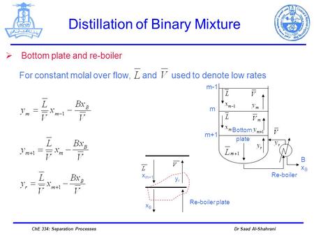 Distillation of Binary Mixture