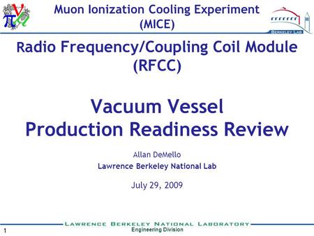 Vacuum Vessel Production Readiness Review