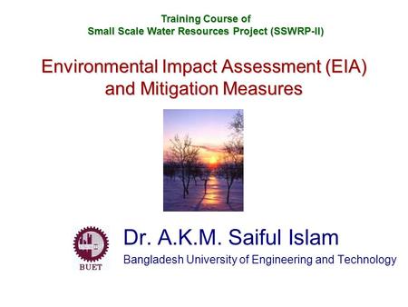 Environmental Impact Assessment (EIA) and Mitigation Measures