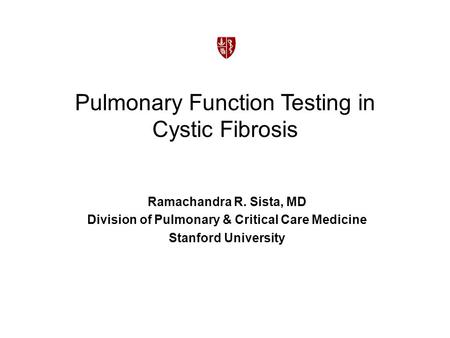 Pulmonary Function Testing in Cystic Fibrosis