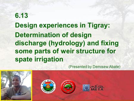 6.13 Design experiences in Tigray: