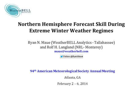 94th American Meteorological Society Annual Meeting