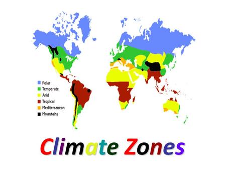 Climate ZonesClimate ZonesClimate ZonesClimate Zones.