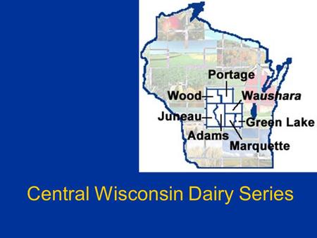 Central Wisconsin Dairy Series. Presented by:Matt Lippert, Wood County Ag Agent Bob Kaiser and Randy Shaver Department of Dairy Science University of.