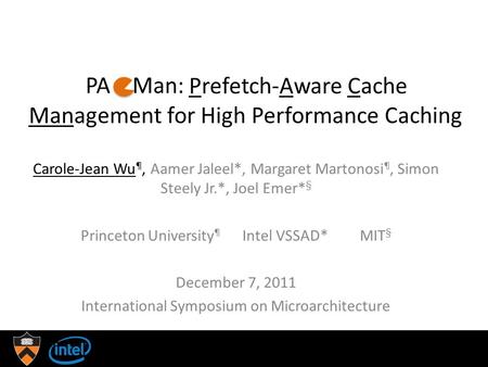 Prefetch-Aware Cache Management for High Performance Caching