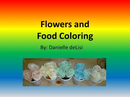 Flowers and Food Coloring