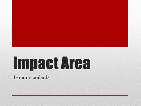Impact Area 1-hour standards. SILs used to determine when a proposed source’s ambient impacts warrant a comprehensive (cumulative) source impact analysis.