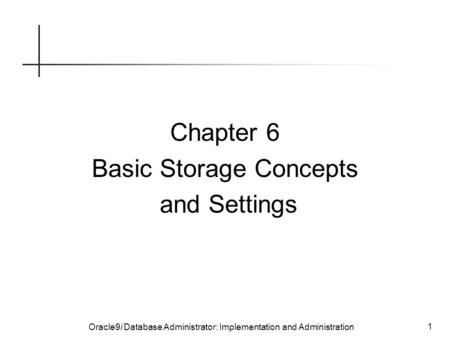 Basic Storage Concepts and Settings