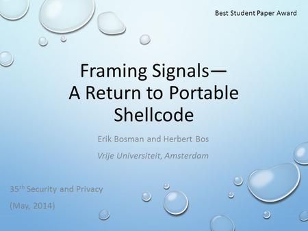 Framing Signals— A Return to Portable Shellcode