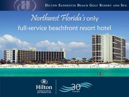 Northwest Florida’s only full-service beachfront resort hotel.