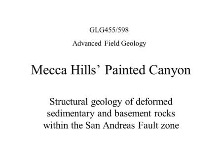 Mecca Hills’ Painted Canyon