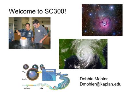 Welcome to SC300! Debbie Mohler