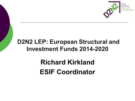 D2N2 LEP: European Structural and Investment Funds