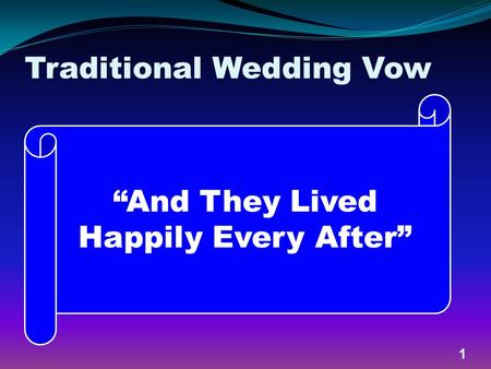 Traditional Wedding Vow