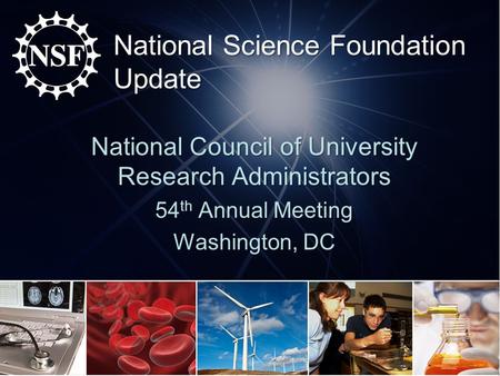 National Science Foundation Update