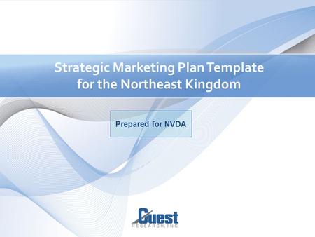 1 Strategic Marketing Plan Template for the Northeast Kingdom Prepared for NVDA.