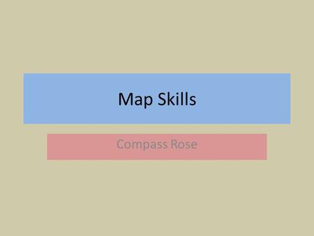 Map Skills Compass Rose.