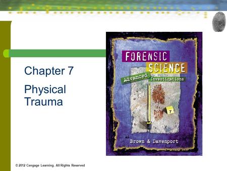 Chapter 7 Physical Trauma