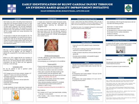 TEMPLATE DESIGN © 2008 www.PosterPresentations.com Introduction Blunt cardiac injury (BCI) in the setting of blunt chest trauma brings about much discussion.