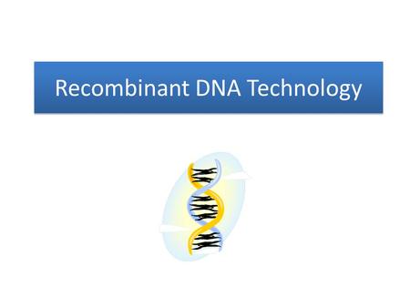 Recombinant DNA Technology. Technique that allows DNA to be combined from different sources – DNA code universal – Foundation of genetic engineering.