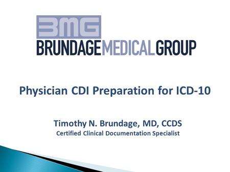 Physician CDI Preparation for ICD-10