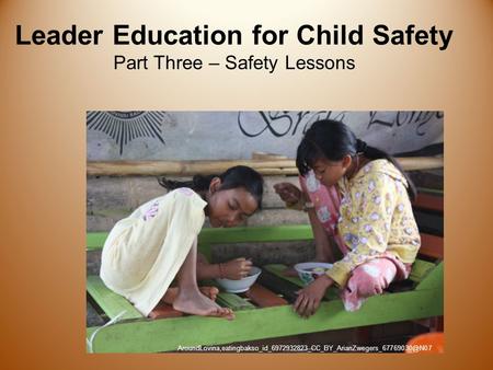 Leader Education for Child Safety Part Three – Safety Lessons