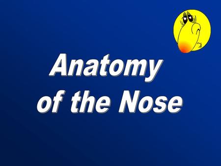 Anatomy of the Nose.