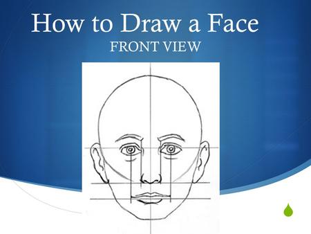How to Draw a Face FRONT VIEW.
