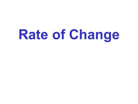 Rate of Change. Rate of Change of a Linear Relationship The rate of change of a linear relationship is the steepness of the line. rise run Rate of Change.