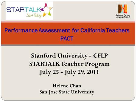 Performance Assessment for California Teachers PACT