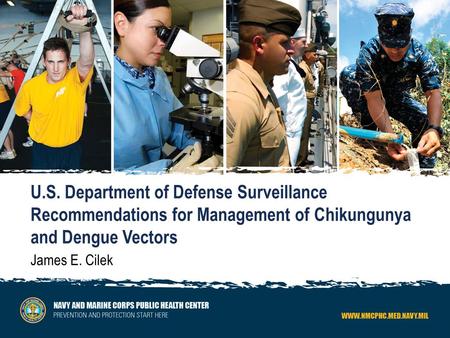 U.S. Department of Defense Surveillance Recommendations for Management of Chikungunya and Dengue Vectors James E. Cilek.