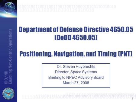 Department of Defense Directive (DoDD 4650