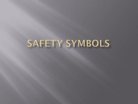 Safety Symbols.