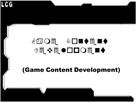 Game Content Development (Game Content Development)