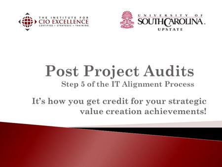 It’s how you get credit for your strategic value creation achievements!
