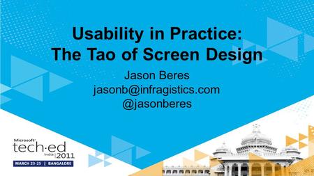 Usability in Practice: The Tao of Screen Design Jason