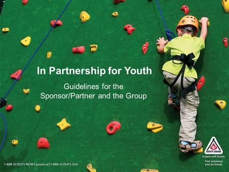 In Partnership for Youth Guidelines for the Sponsor/Partner and the Group.