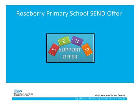 15/18/2015 Roseberry Primary School SEND Offer. Roseberry Primary School Core Offer All children could have access to: Breakfast club After school clubs.